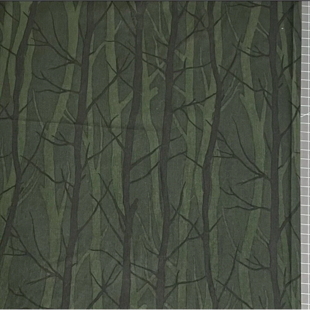 2 Remnants OOP A WALK IN THE FALL Fabric RJR  Autumn Tree Silhouette Forest 2007